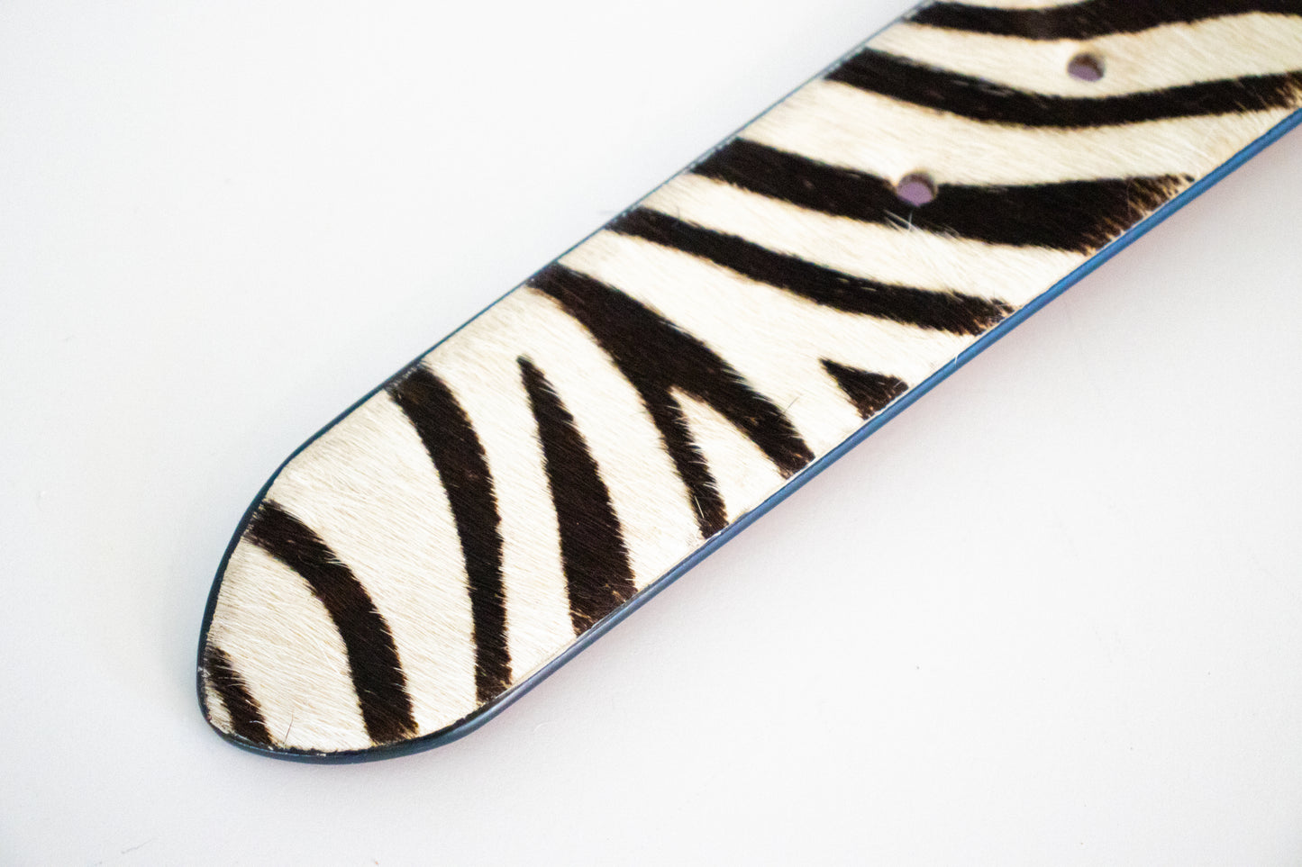 Zebra Hair on Hide Leather Belt