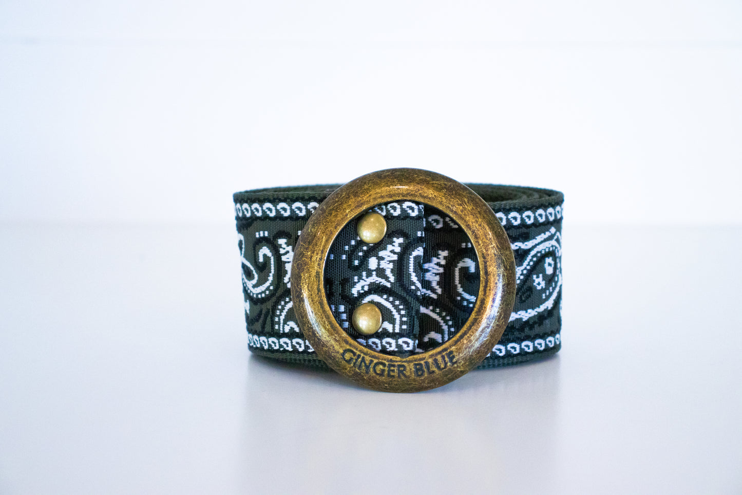 Paisley Please Belt | Deep Forest Green |