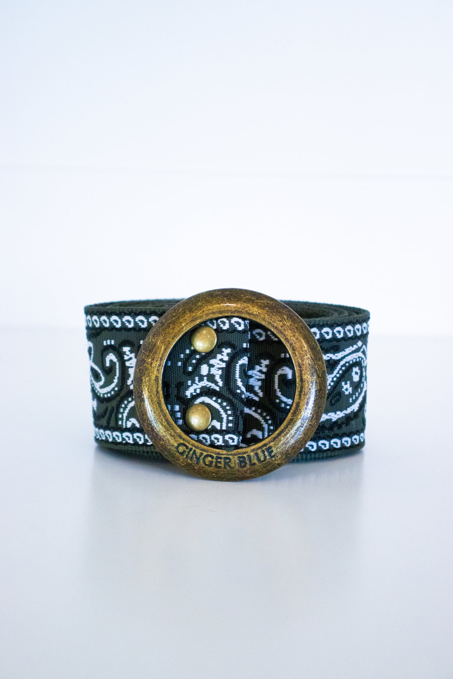 Paisley Please Belt | Deep Forest Green |