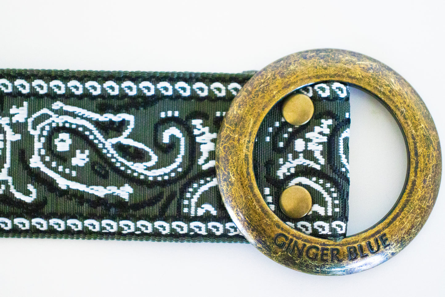 Paisley Please Belt | Deep Forest Green |