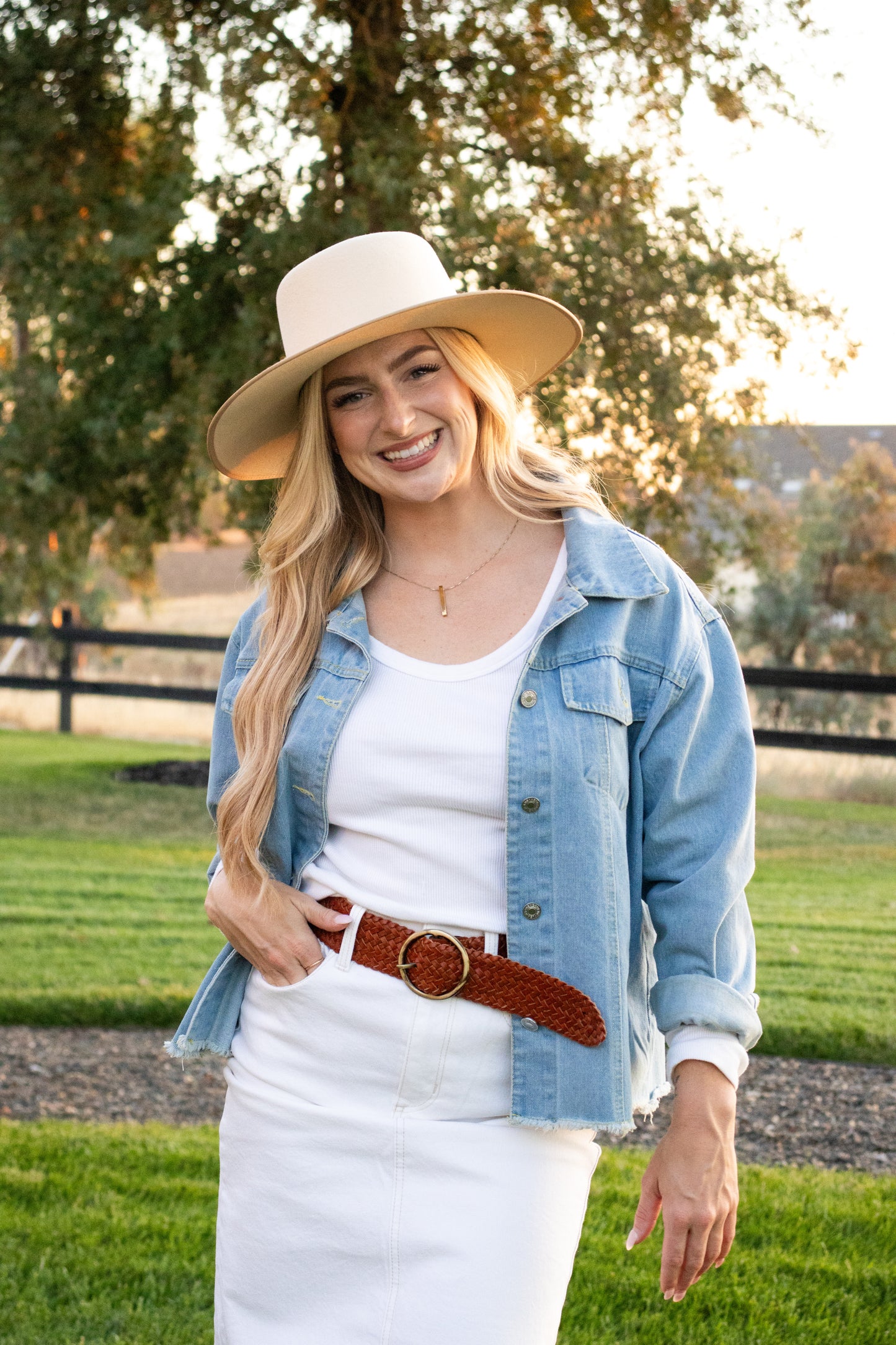 Classic Wide Braided Belt | Cognac |