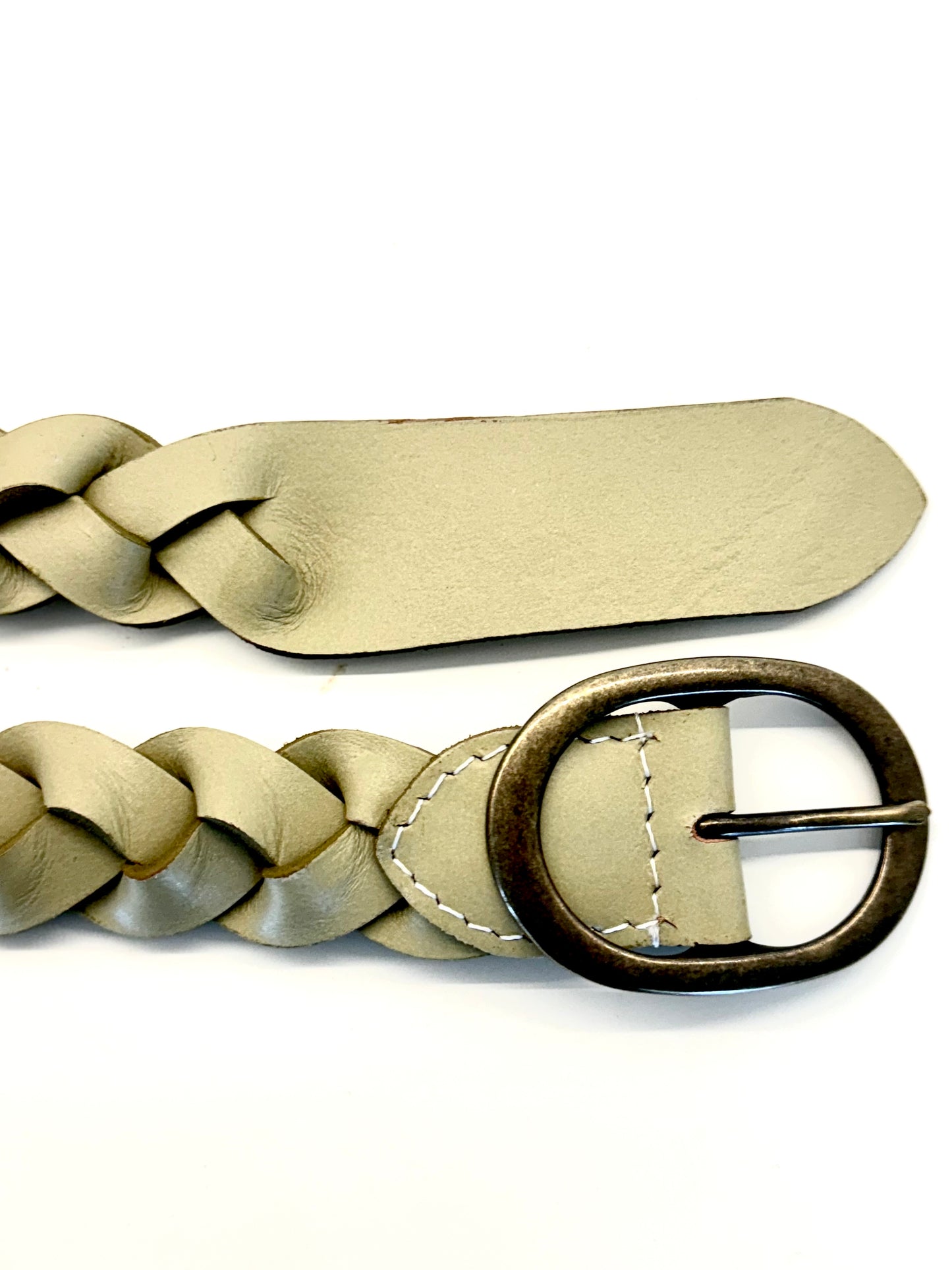 Braided Belt | Ivory/Tan |