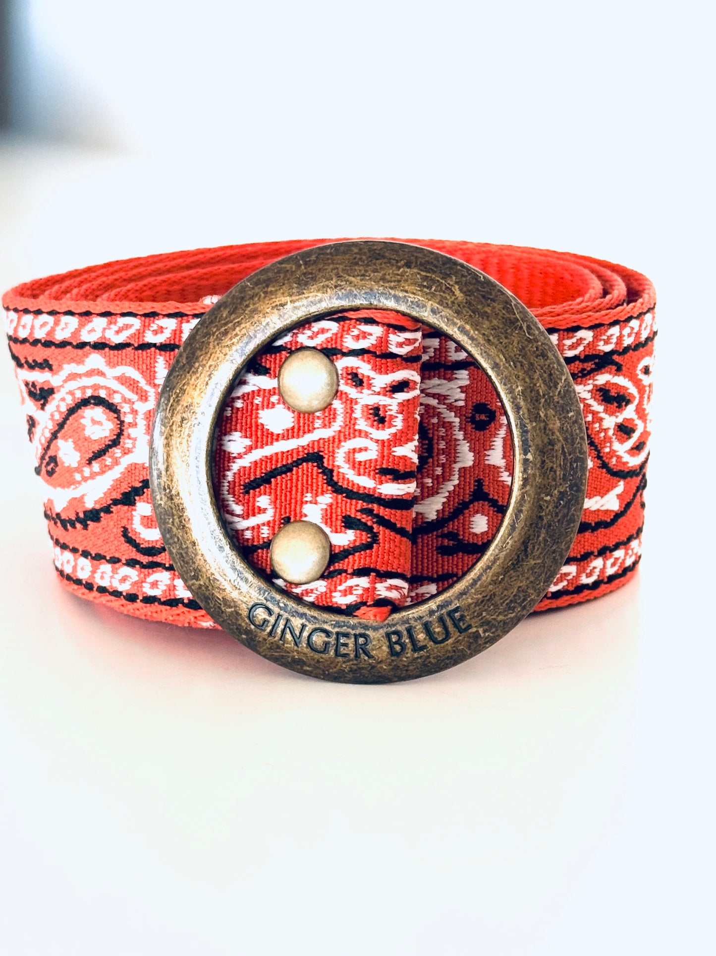 Paisley Please Belt | Orange |