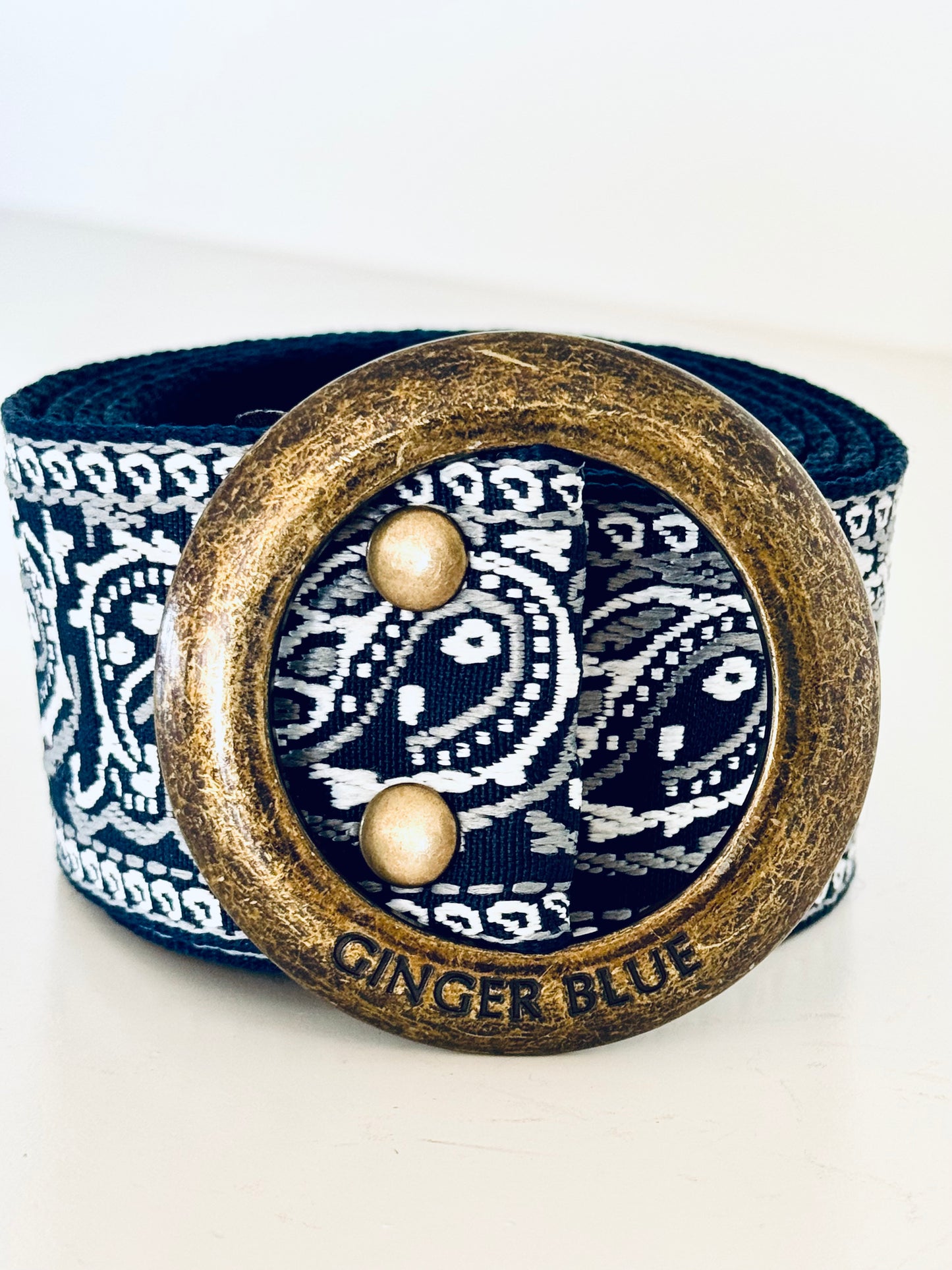 Paisley Please Belt | Navy |
