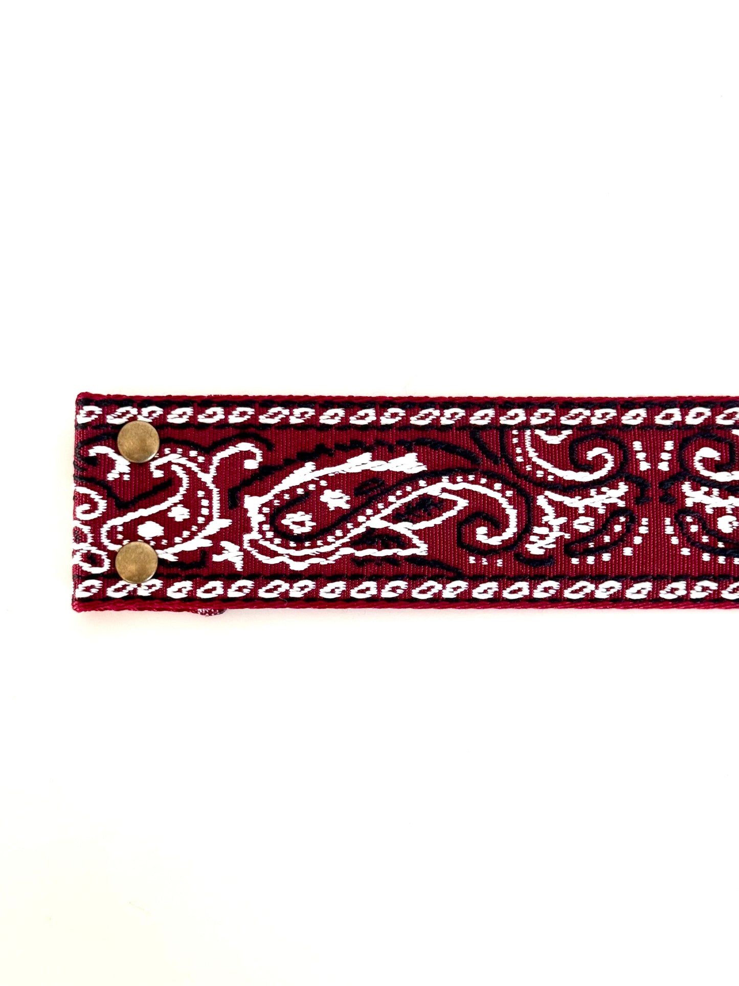 Paisley Please Belt Strap | Maroon Red |