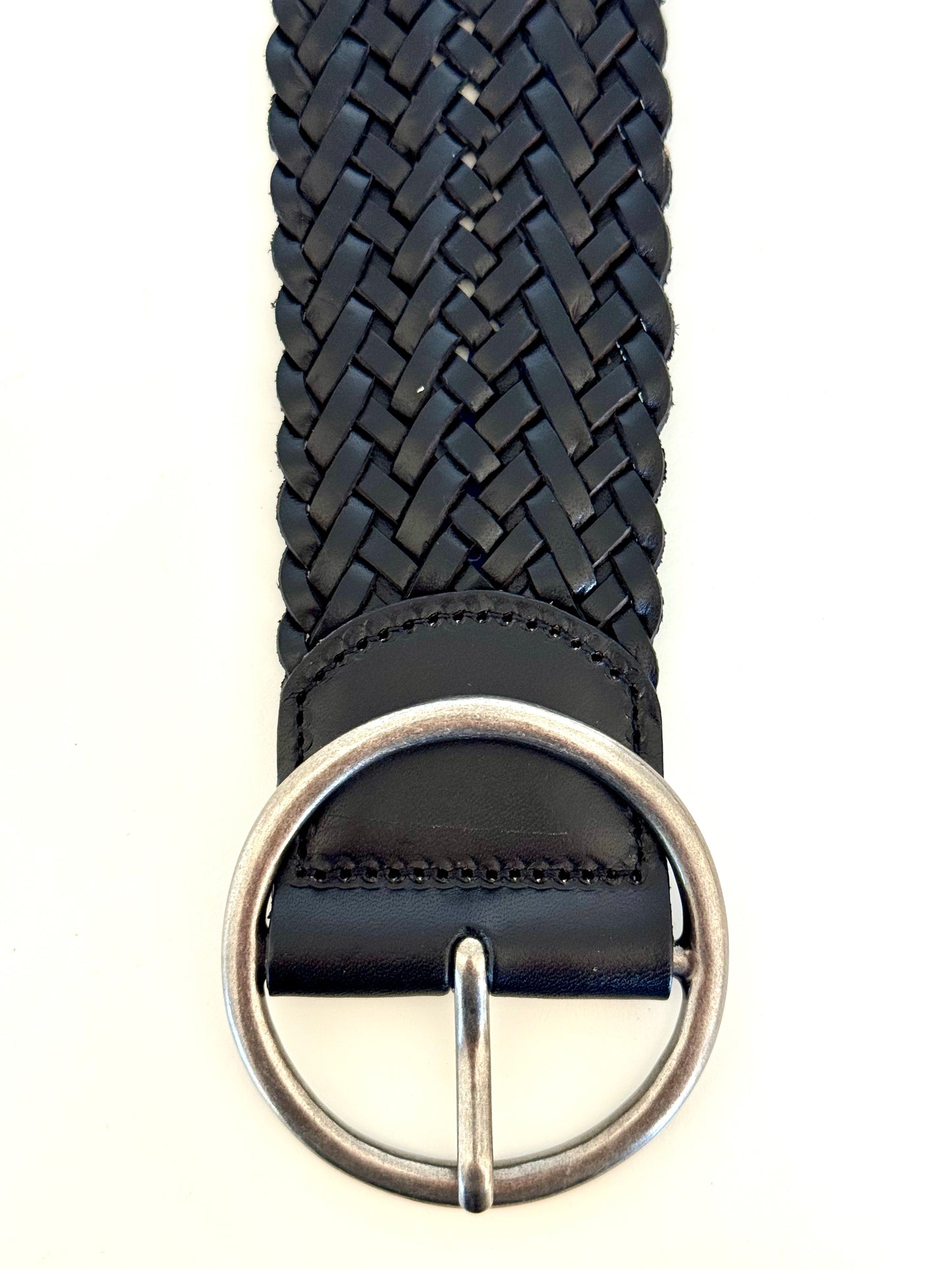 Classic Wide Braided Belt | Black |