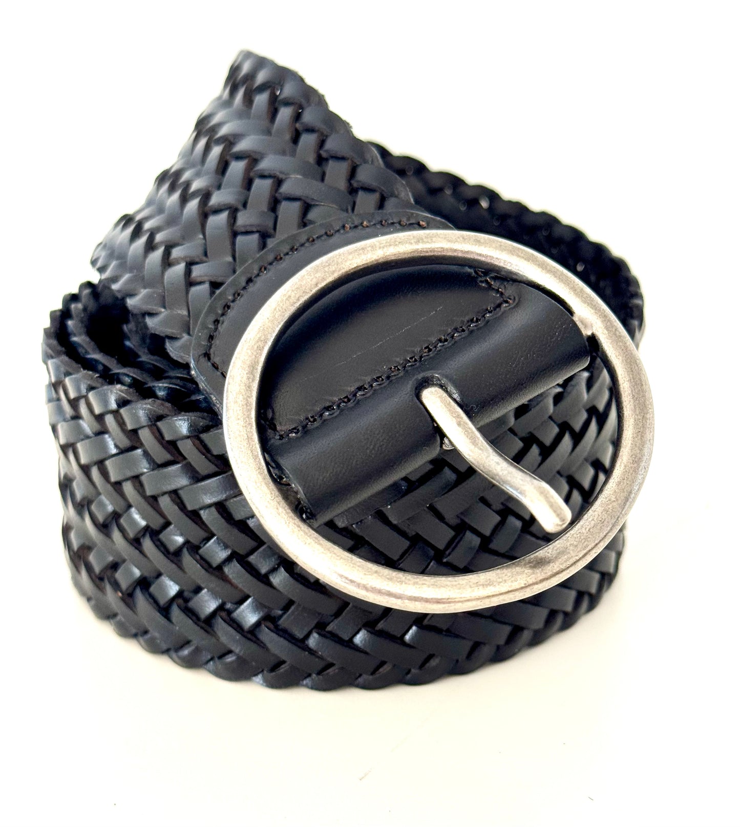 Classic Wide Braided Belt | Black |