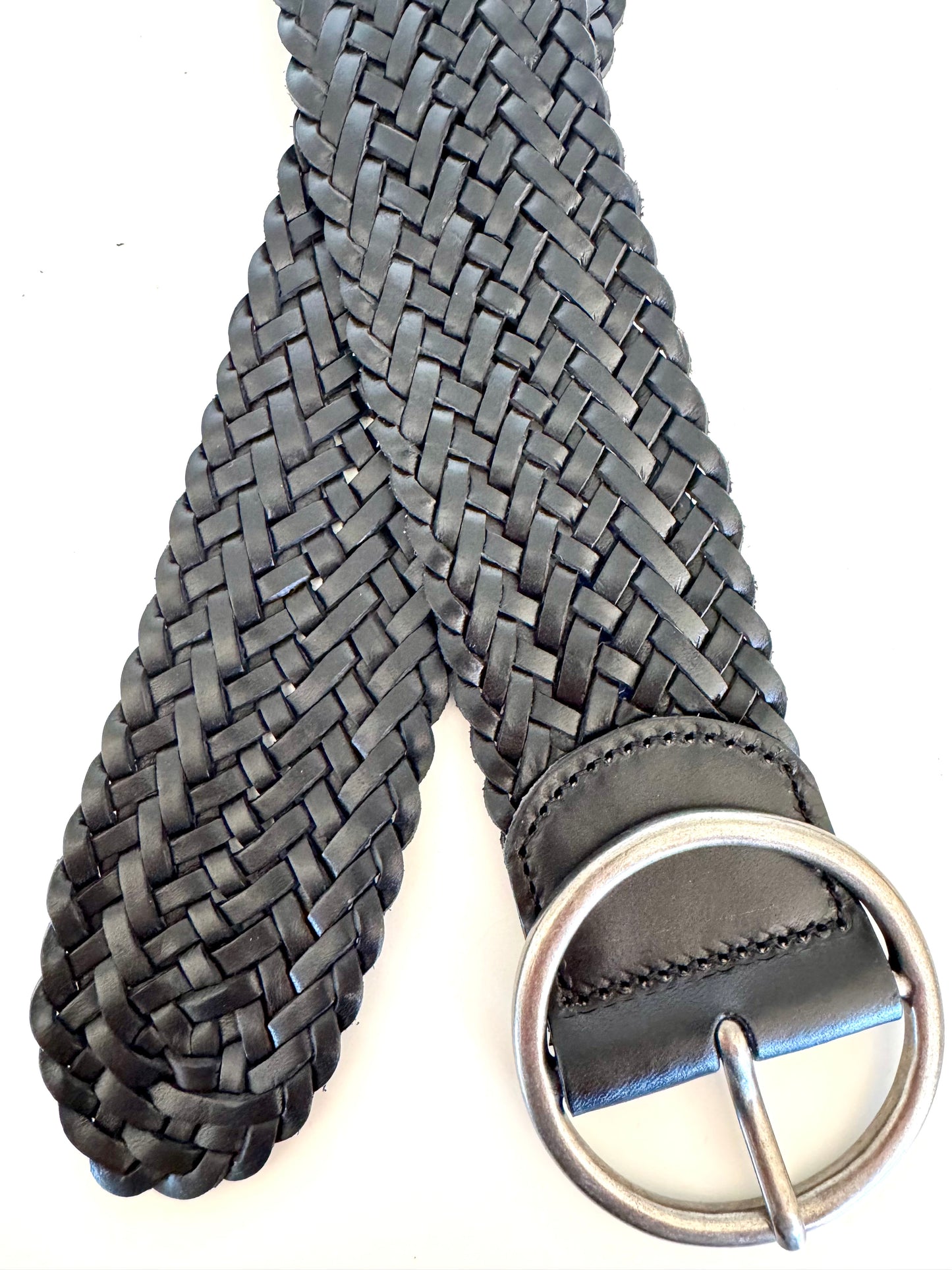 Classic Wide Braided Belt | Black |
